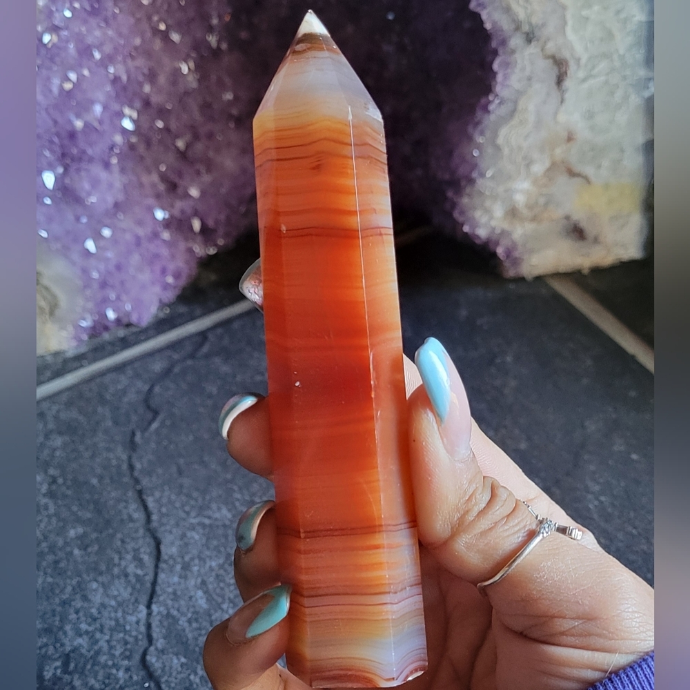 Carnelian crystal tower